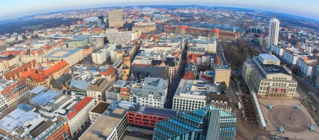 @Swen Reichhold: View from the Leipzig City Tower to the Campus Augustusplatz